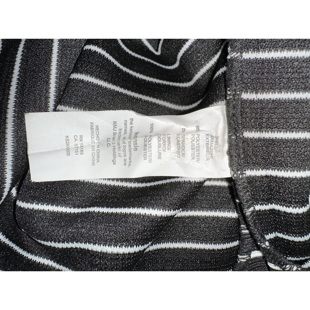 Kenzie Skirt Womens Size M Striped Stretch Above the Knee Zip Closure Side Slit - Picture 10 of 10